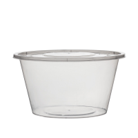 优合创佳一次性打包盒餐盒 450ml圆形塑料碗12*6.8*6.4cm带盖 450套/箱