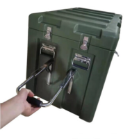 狼魂滚塑箱周转箱装备箱绿色1000*600*700mm 便携式 拉杆带两个滚轮1006070