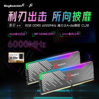 金百达DDR5内存条银爵刃16*2 6000/6400/7200马甲条RGB灯条黑刃灯条6000 16G*2 A代 C2