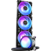 TCOMAS钛钽SJ-A080 360黑色 一体式CPU水冷散热器 大冷头加厚冷排风扇ARGB光效支持intel/AMD