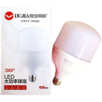 独佳照明家用超亮灯泡 LED节能灯 E27螺口博林照明大功率光源 白 28W