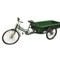 京文 人力脚蹬单刹三轮车 成人加固加厚货运搬运脚踏车 1.8米厢长加粗轮三轮车