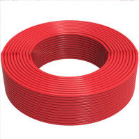 启梅电线电缆ZC-BVR10平方国标阻燃3C多股家装单皮软电线 红色100米