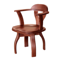 绽望现代中式实木转椅 学习椅子舒适转椅 胡桃色