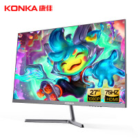 康佳27英寸 微边框显示器 FHD 75Hz 广视角 低蓝光 支持壁挂 家用办公台式电脑液晶显示屏 KM27192