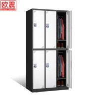 欧震员工柜6门彩色更衣柜密码锁铁皮储物柜健身房游泳馆寄存柜换衣柜6门密码锁