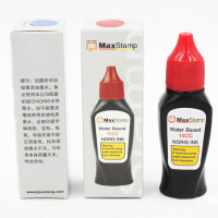 吉普生回墨印章专用印油 15cc红色(水性)*3瓶/组