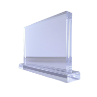 优合创佳亚克力水晶桌牌立式台签夹纸台90*150mm