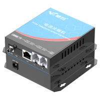 慧谷HG-812P1E-80语音光端机 2路电话光端机+1路百兆网络 电话光纤收发器延长器 FC接口 80公里