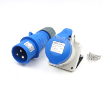 威浦工业插头16A3芯连接器TYPR2601防水航空连接器