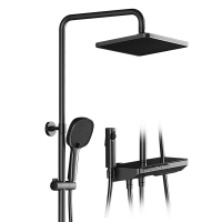 恒洁HMF938-333-SH淋浴花洒套装 琴键除垢Y55枪灰 按键大平台智能自动除垢花洒全套