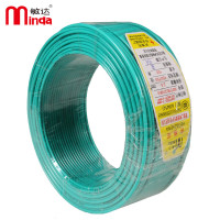 敏达电线电缆BVR25平方单芯多股铜芯国标电源插座软地线 绿色100米/卷