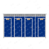 兵跃室外流动移动公共厕 蓝色 [直排四位 1.1*4.2*2.3]