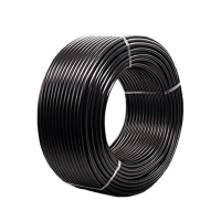 启梅电线电缆 RVV2*6平方国标铜芯软电源线二芯多股护套线 黑色1米(10米起订)