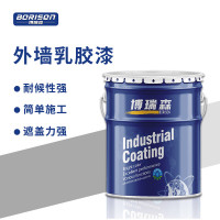 博瑞森 外墙乳胶漆 20KG 白色 建筑室外油漆涂料防水防晒耐候彩色墙面漆自刷外墙乳胶漆