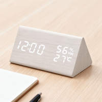 苏宁 优合创佳 闹钟 充电款 三角形白木白字 15*8*7cm
