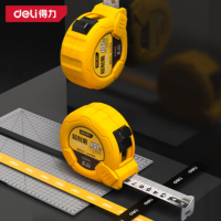 得力5米钢卷尺盒尺 伸缩尺米尺 [1级精度+双制动]5m*19mm