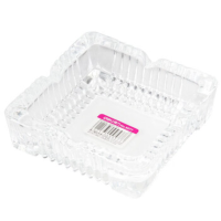 得力水晶玻璃缸180*180mm 烟灰缸9580