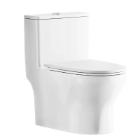 四季沐歌M-ZD107-3P普通马桶坐便器 家用一级水效 抗菌座便器卫浴喷射虹吸式 轻薄盖板对冲马桶