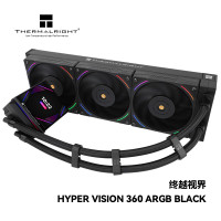 利民Hyper Vision 360 ARGB BLACK终越视界一体式水冷散热器3.95英寸液晶屏