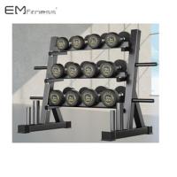 亿迈PEV纯钢内芯哑铃 男士健身家用哑铃套装 120kg套装+炮筒功能架