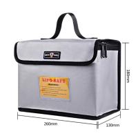 优合创佳防爆袋锂电池航模袋手提防火安全阻燃拉链袋260*130*180mm