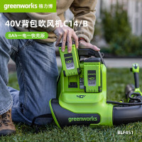 格力博greenworks40V大功率双包背负式吹风机吹落叶吹雪4AH双电BLF451