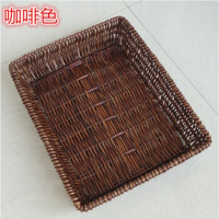 苏宁 优合创佳 藤编收纳筐 咖啡色30*20*6cm