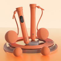 华为智选沃莱智能跳绳大球版 无绳有绳自由调节 成人学生有氧减脂专用橙色