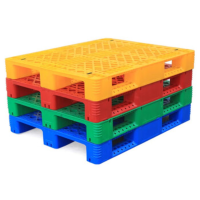 万普盾网格川字塑料托盘1200*1000*150mm加4钢工业栈板