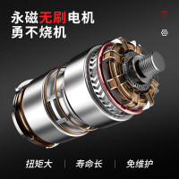 德力西无刷电动扳手电动风炮大扭力冲击扳手锂电充汽修工具架子工套筒[600N帝尊汽修款]7.5单电+礼包