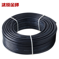 沈缆金环ZR-RVV-300/500V-4*6mm² 国标铜芯聚氯乙烯绝缘软电线 黑色100米/卷