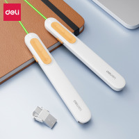 得力(deli)激光翻页笔 绿光100米远程控制Type-C充电 MA100-GL 白