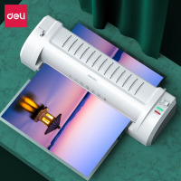 得力(deli)适用A3及以下尺寸塑封机过塑机 小型商用相片过胶压膜