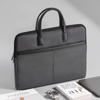 得力(deli)质感拼接经典商务公文包 多功能分类收纳 文件事务通勤