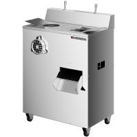 特睿思QRLS-400电动大型绞切肉 多功能切片机灌肠机1800W(不锈钢) 绞肉/切肉两用 钢刀