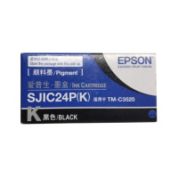 爱普生(EPSON) SJIC24P(K) 黑色标签打印机墨盒 约700页 适用TM-C