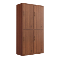 洛克菲勒更衣柜 (钢制) 深樱桃木四门柜 900*500*1850mm