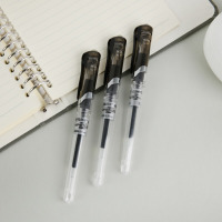 晨光(M&G)(C)晨光拔盖中性笔天空5号GP1111黑0.7 (12支装)