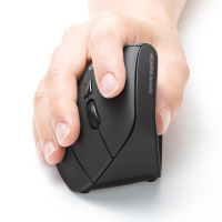 山业(SANWA SUPPLY)MA-ERGW10N 人体工学鼠标 蓝光LED 无线轻音(