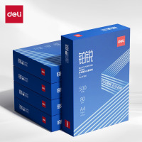得力(deli)铂锐复印纸 办公学习装订A4纸 80g 500张/包 5包装 ZF5