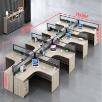 誉卓远职员办公桌 干字型8人位5600*2400mm