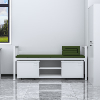 汇云星钢木单人单层床804ZSY0303 灰白色