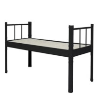 汇云星1200宽闭口单层床黑色