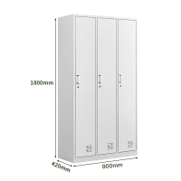 汇云星简易衣柜809WJG01030007 三门 灰白色