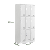 汇云星简易衣柜809WJG01030024 九门 灰白色