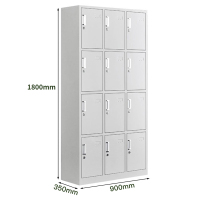 汇云星简易衣柜809WJG01030018 十二门 灰白色