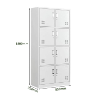 汇云星简易衣柜809WJG01030016 八门 灰白色