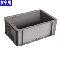 誉卓远 聚乙烯周转箱 600×400×250 承载能力30KG 灰色 一个