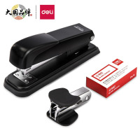 得力(deli)0359订书机钢制耐用办公订书机套装(订书器+起钉器+订